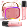 Laradola Karaoke Machine For Kids: Portable Bluetooth Mini Karaoke Machine With 2 Microphones - Chritmas Birthday Speaker Toys Gifts For Girls For 3 4 5 6 7 8 9 10 12+ Year Old