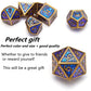 Metal dice Set D&D, 7-Piece Polyhedron DND D20 D12 D10 D8 D6 D4 Dungeons and Dragons Dice Set, Suitable for RPG Game DND dice Se