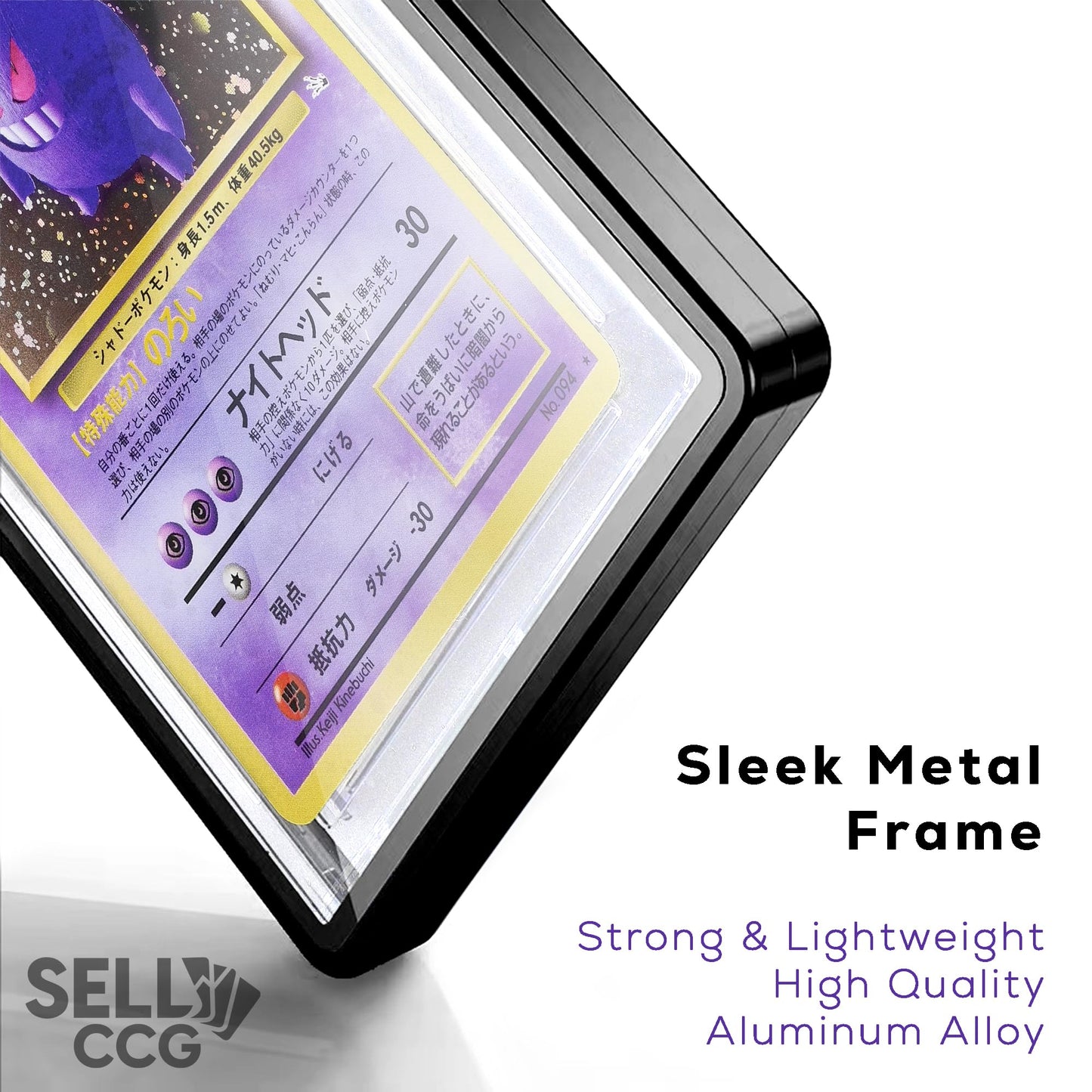 SellCCG PSA Slab Shell Case - 3-Pack Metal Magnetic Card Protector, UV Protection, 3.4 x 5.5 inches, Black
