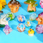 UDIXI 7-Die Mushroom D&D Dice Set, Resin DND Dice Set RPG Polyhedral Dice for Dungeons and Dragons Role Playing Games and Other
