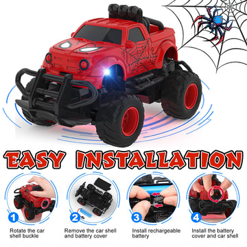 Remote Control Car for Boys 4-7, 1:43 Scale Mini RC Cars for Kids 3-5, RC Truck Christmas Birthday Gift for Toddlers 3 4 5 6 7 8