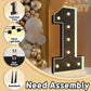 Imprsv Marquee Numbers Black 3Ft: Black Party Decor - Light Up Number 1 Large 3 Feet Tall - Birthday Decorations For Him Her 1St