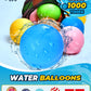 Soppycid Water Balloons Reusable Quick Fill - Self Sealing Silicone Water Balls For Kids With Mesh Bag, Outdoor Summer Fun Water Toys For Outdoor Activities, Summer Party, Water Park, Family Game