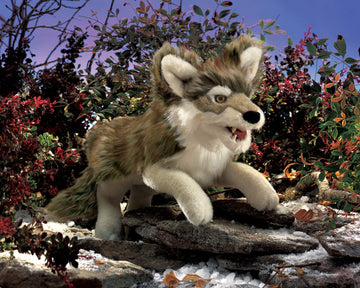 Folkmanis Gray Wolf Hand Puppet Gray/Black/White, 1 Ea