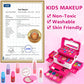 Aureyung Kids Makeup Kit for Girl, Toys for Girls Ages 3 4 5 6 7 8 9 10, 54PCS Washable Real Makeup Set, Kids Make Up, Play Make