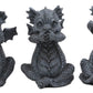 Ebros Whimsical Three Wise Dragon Hatchlings See Hear Speak No Evil Baby Dragons Collectible Figurine Miniature Set 3.5' Tall Each Dungeons And Dragons Medieval Renaissance Decor