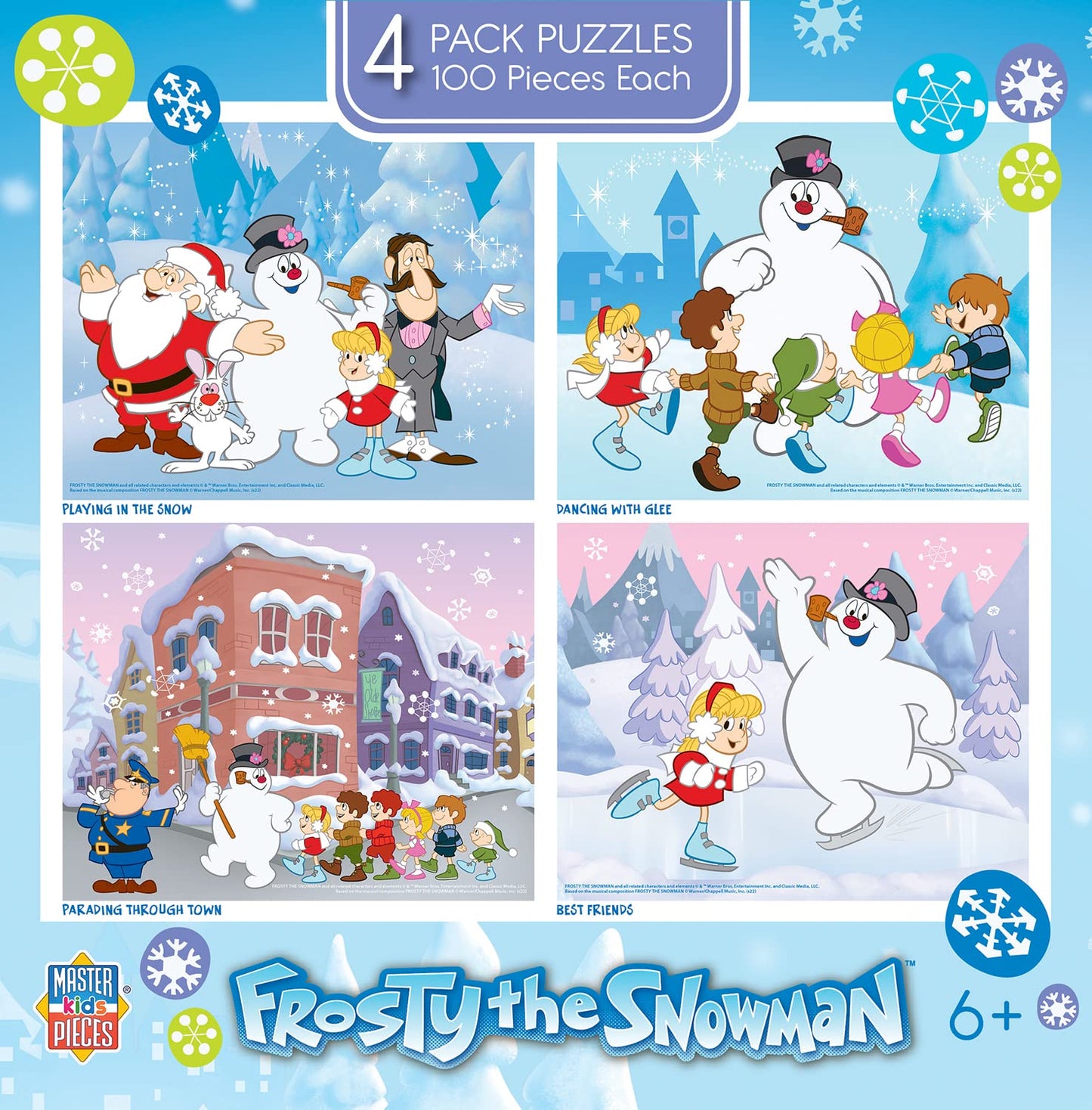 Frosty The Snowman - 4-Pack 100Pc Puzzles