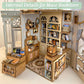 Fsolis Book Nook Kit - DIY Miniature House Kit 3D Puzzles for mature-themeds Beginners Tiny House Mini Booknook Craft Bookshelf Decor  281 Wooden Pieces  Gifts for Women Teenagers Book Lovers (Muse Bookstore)