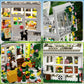 LEGPS YYDS Flower House Building Mini Set, LED Greenhouse Blocks Toy, 8" Size, White, Model MY133, Perfect Valentine/Xmas Gift for Kids 8-12