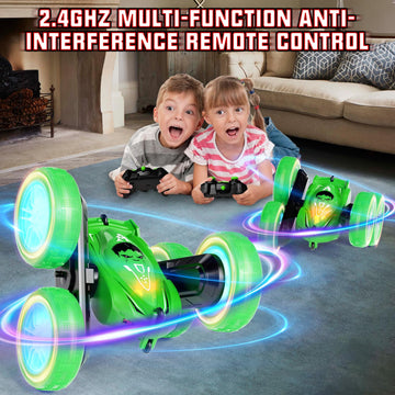 SAUFTTI Remote Control Car, Gesture Sensor RC Stunt Cars Toys for Kids Age 6 7 8 9 10 11 12+ Years Old, Double-Sided 360 Rotatin