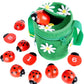 Counting Ladybugs - Montessori Wooden Counting Toy For Girls 3 4 5 Year Old - Ladybug Learning Toys For Toddlers - Preschool Kids Toys For Number Matching, Sorting & Fine Motor Skills - Lady Bug Gifts
