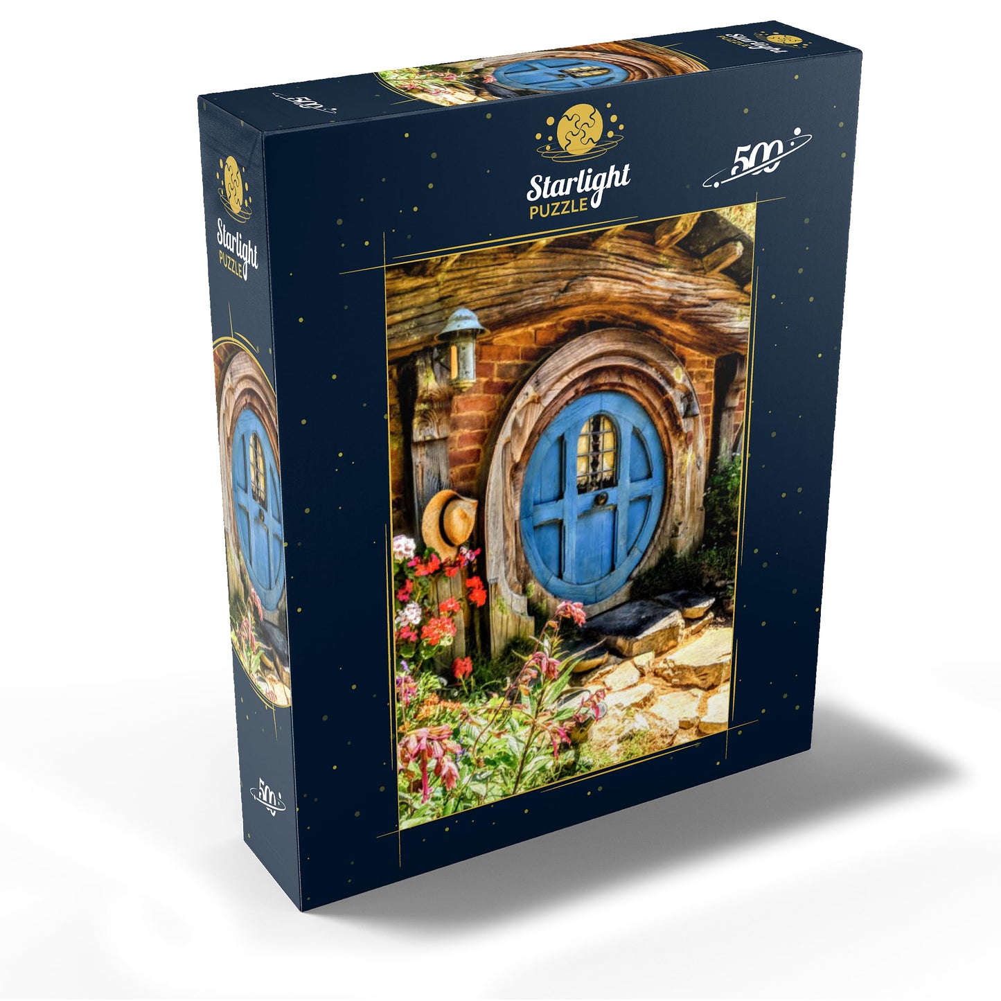 MyPuzzle.com 500 Piece Jigsaw Puzzle - Colorful Hobbit House in Hobbiton, Cardboard