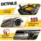 HYAKIDS Remote Control Car for Boys 4-7, Hobby RC Cars for Kids, Race Car Toys with Working Lights, Controller, Birthday Gifts f