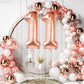 Giant, Rose Gold 11 Balloons Number - 40 Inch | Rose Gold 11Th Birthday Decorations For Girls | Number 11 Balloons For Birthdays Party | 11 Birthday Balloons For Girls | Preppy Birthday Decorations 11