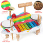 Aklot Hand Held Drum Percussion Musical Educational Instrument For Adults Party Kids Dance & Song Accompaniment (Kid Drum Set, 1
