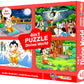 Puzzle Game For Kids Jigsaw Puzzle For Age 3, 4, 5 And Up, 4 In 1 Divine World, Lord Krishna And Ganesha, Educational 140 Pieces