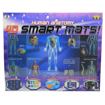 Popar Human Anatomy Smart Mats, Multicolored, Set Of 4 (Iepsmha)