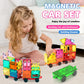 Magnetic Tiles Cars Construction Set, 4 Pcs Magnet Cars Magnetic Building Blocks Cars Toy For Kids Ages 4-8 3-5 Magnet Bricks Truck Kit Educational Sensory Toys Gifts For 3+ Year Old Boys & Girls