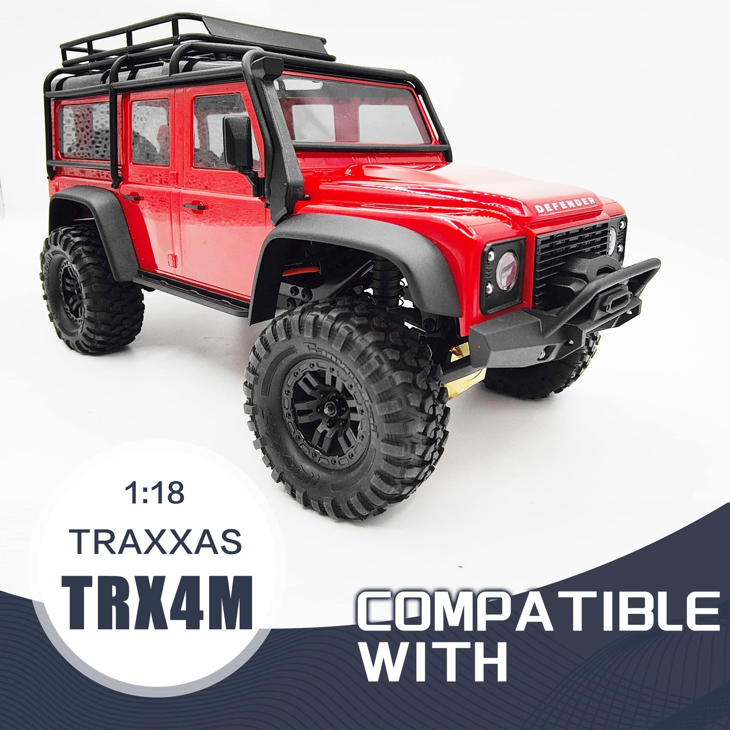 HOPLEX Stainless Steel Drive Shaft with Black Coating Front Rear Center Driveshafts for 1/18th TRX4M Defender Bronco RC Crawler