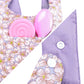 Gagaku Baby Doll Carrier For Toddler Toy Baby Carrier For Dolls Accessories Doll Carrier For Little Girls – Purple (With Pink Flowers)
