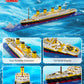 dOvOb Mini Blocks Titanic Model Set, 1872 Pieces, Small Size, Assorted Color, Includes 2 Figures, Model 66503