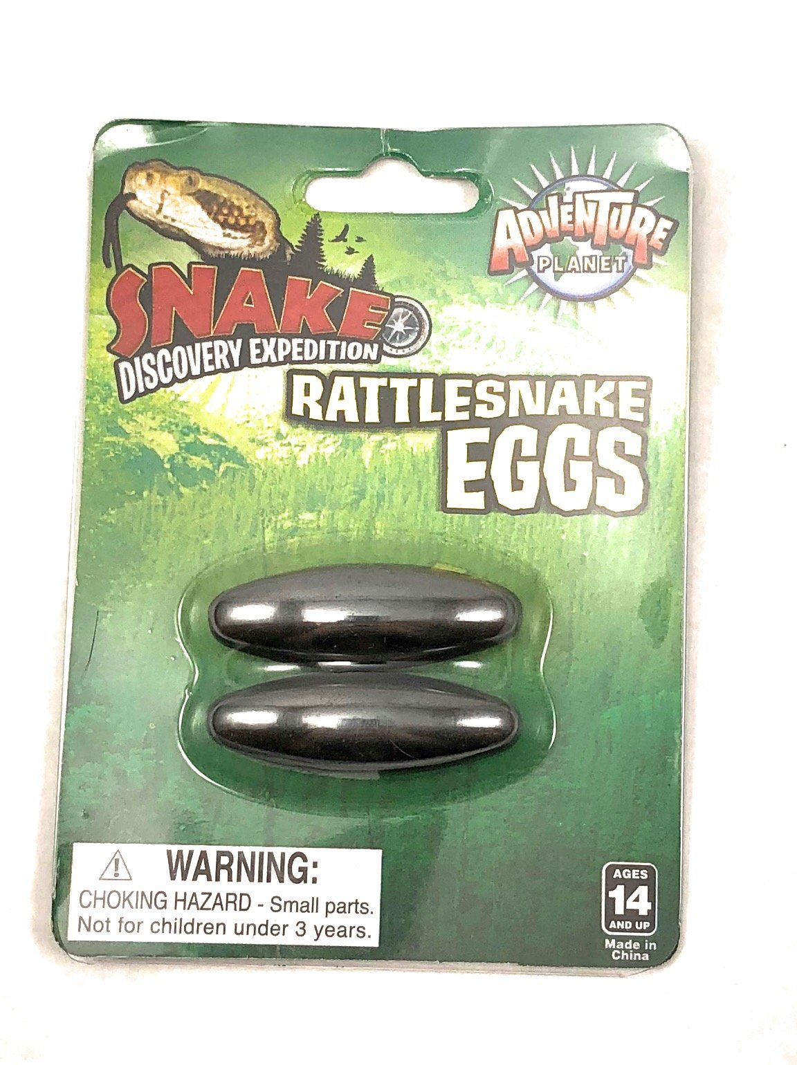 Rhode Island Novelty Adventure Planet Snake Discovery Edition Magnetic Rattlesnake Eggs 2 Pack