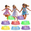 Light Up Kids Stepping Stones - Led Lights Balance Obstacle Course Glow Blocks For Toddlers - Stackable Indoor Outdoor Gross Mot