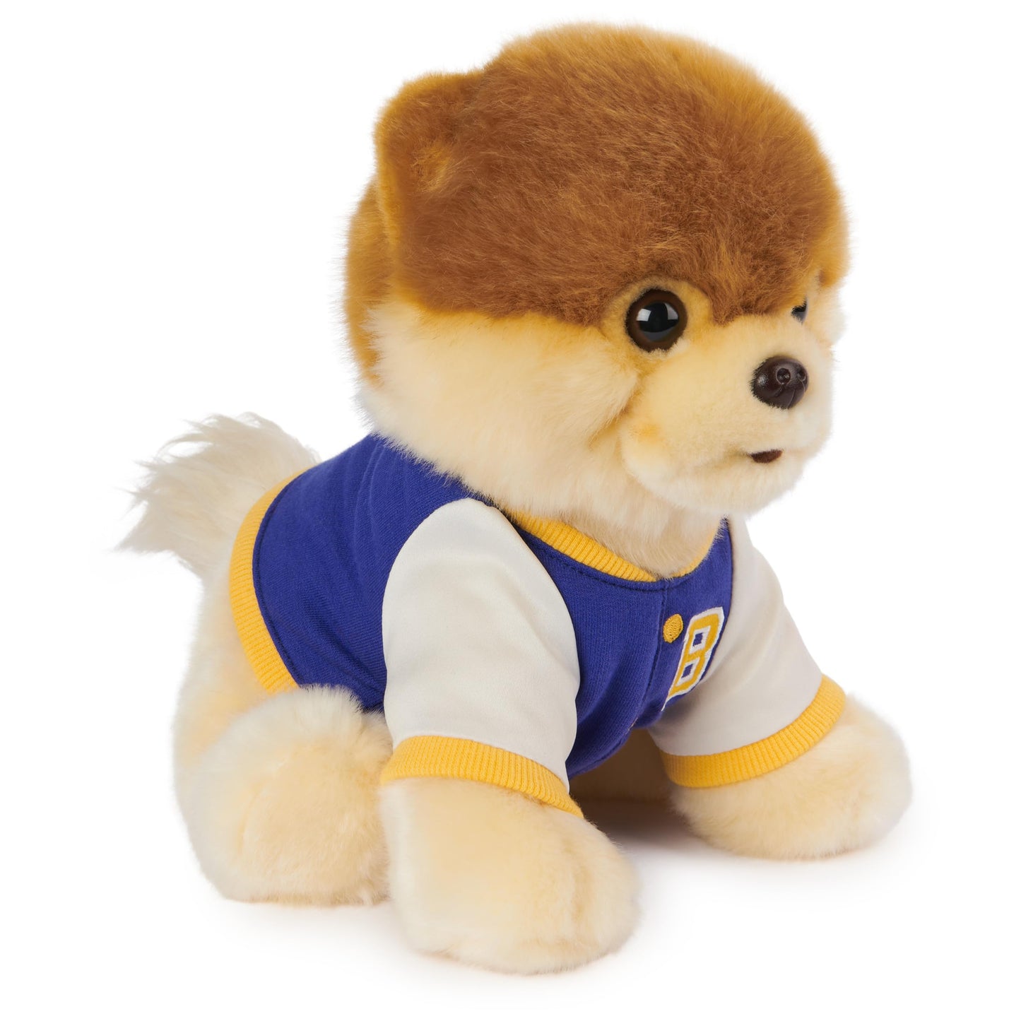 GUND Boo Plush Pomeranian Dog Varsity Jacket 9” Stuffed Animal, Polyester, Ages 1+