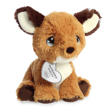 Aurora Inspirational Precious Moments Faith Fawn Stuffed Animal - Cherished Memories - Enduring Comfort - Brown 7.5 Inches
