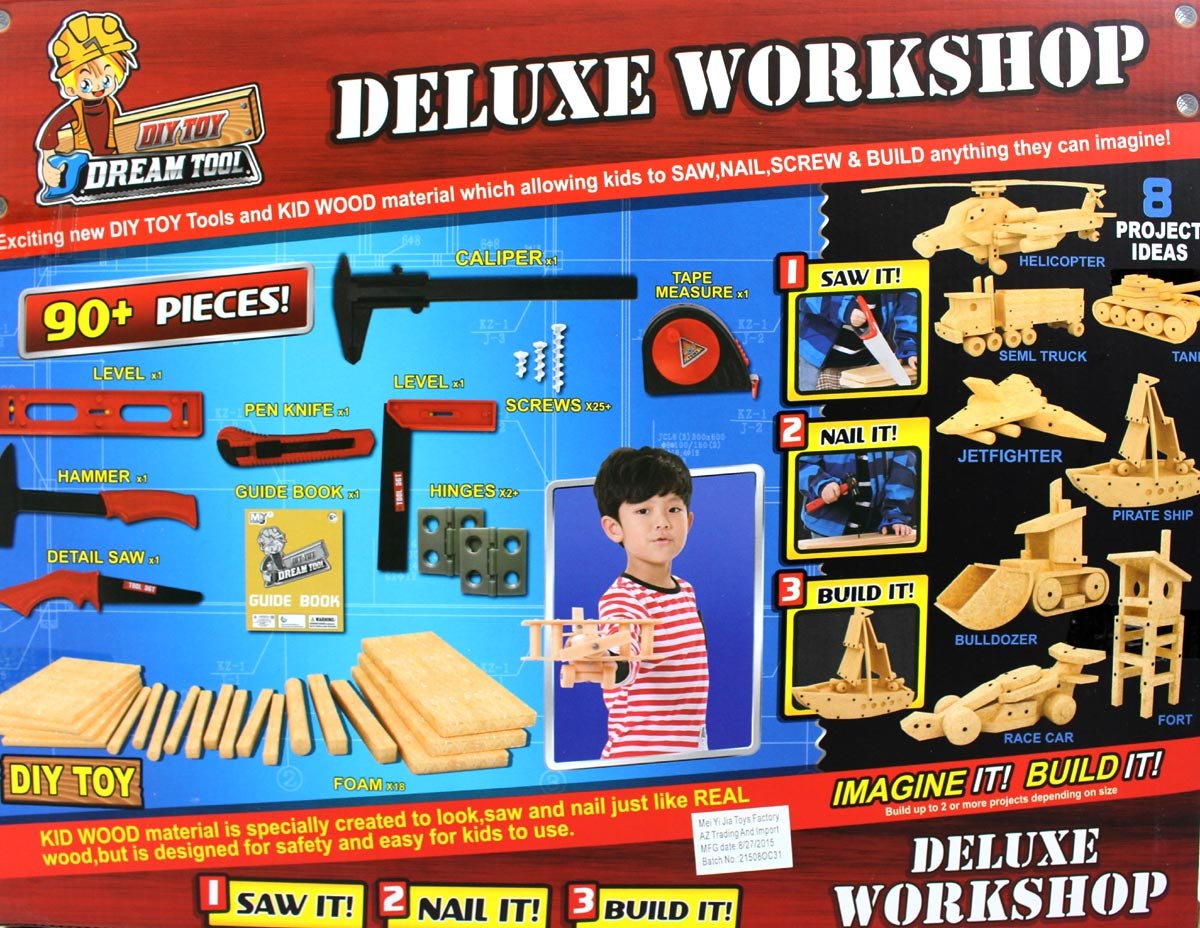 AZ Trading & Import PS96 Wood Workshop Kit for Kids