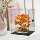 Hjplpxh Cherry Blossom Bonsai Tree House Building Blocks Set With Acrylic Display Box, Plants Flowers Treehouse Architecture Mic
