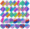 NUENUN 120pcs Random Color Mini Squeeze Pop Bubble Fidget Sensory Toys  Mini Keychain Wrap Small Relieve Anxiety Stress Toy  Pop Bulk Silicone Classroom Prize for Kids mature-themed Party Gift