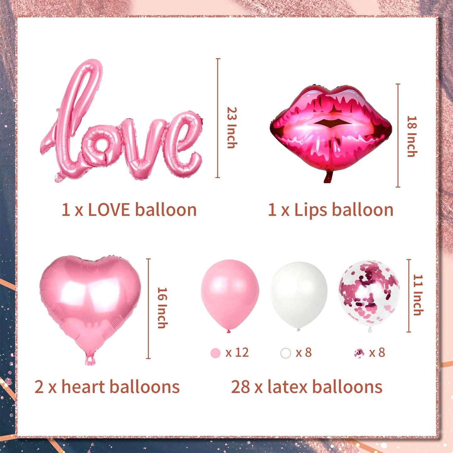LaVenty 66 PCS Feelin 22 Birthday Party Supplies - Balloons, Banner & Sash for 22nd Birthday Decoration