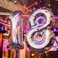 16 Silver 0-9 Number Balloons Foil Balloons Mylar Balloons for Party Decorations Party Supplies