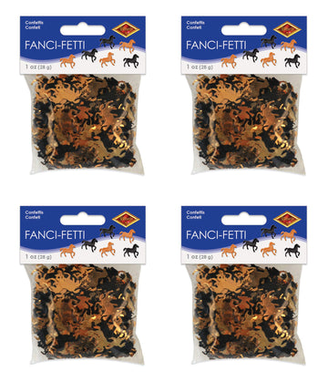 Beistle Fanci-Fetti Horses 4 Ounces, Black/Copper