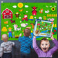 OKGIUGN 61 Pcs Farm Animals Story Felt Board, 3.6 Ft Farmhouse Themed Play Mat Wall Hanging Kit Toys, Birthday Gift for Toddlers