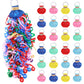 24Pack No Mess Streamers,Color Mix Hand Throw Streamers Poppers,No Mess Confetti Poppers for Wedding,Birthday,Party Celebrations