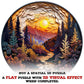 Wooden Puzzles for Adults - Sunset Forest Puzzle, Flat Puzzle with 3D Visual Effect, Unique Shape Wooden Jigsaw Puzzles, Good Gi