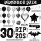 Whymeo 30Th Birthday Party Decorations Pack 97Pcs,Death To My 20S Supplies Including Banner Garland Backdrop Tablecloth Rip Sash