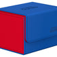 Ultimate Guard Sidewinder Synergy 100+, Deck Box For 100 Double-Sleeved Tcg Cards, Blue/Red, Magnetic Closure & Microfiber Inner Lining