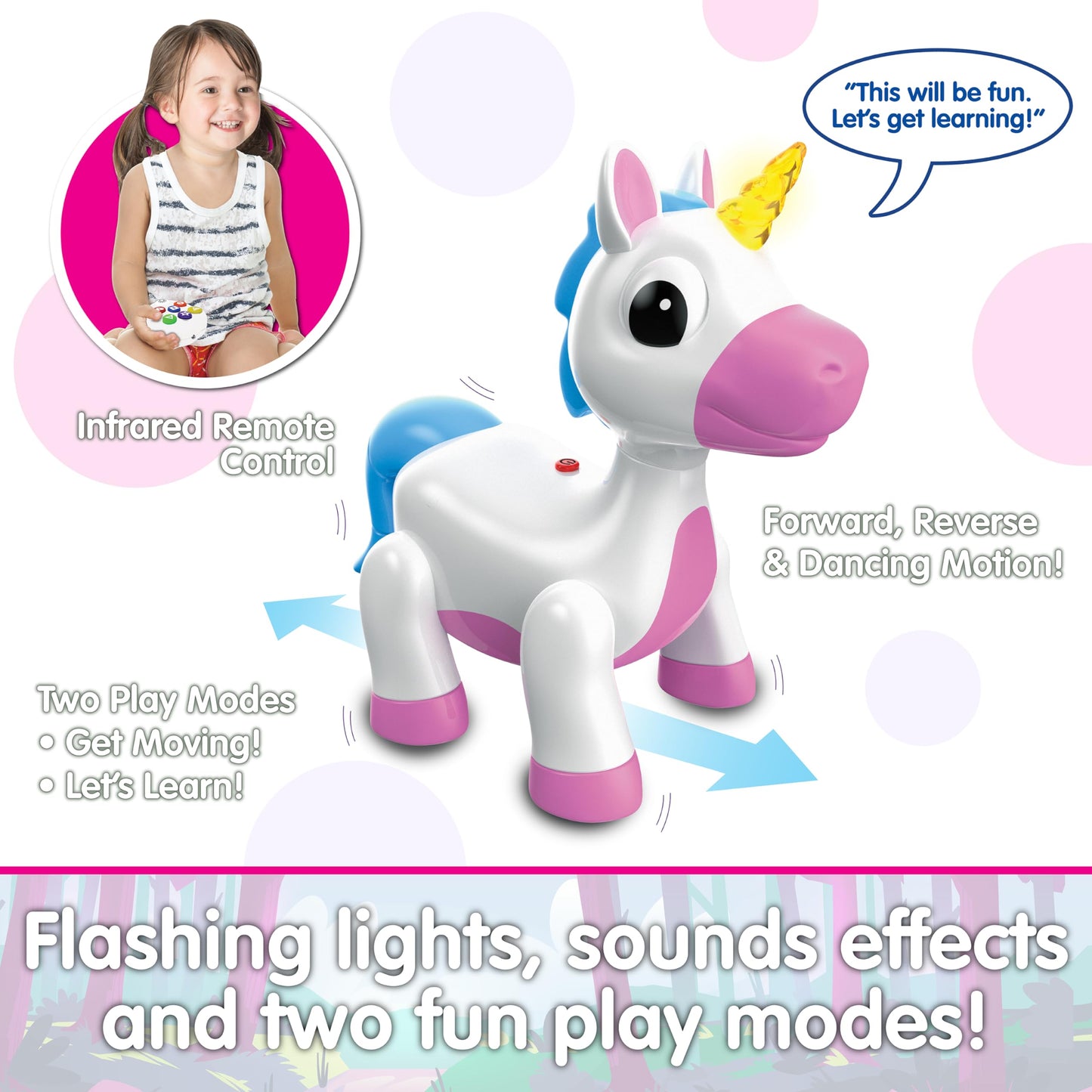 The Learning Journey Play & Learn - Infrared Remote Control Dancing Unicorn - Unicorn Toys For Girls - Toddler Toys For Girls Ages 2 Years And Up - Award Winning Toys