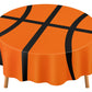 Funnymoom 1 Pack Round Basketball Tablecloth 84 Inch Plastic Basketball Party Decorations Disposable Table Cloth Washable Dispos
