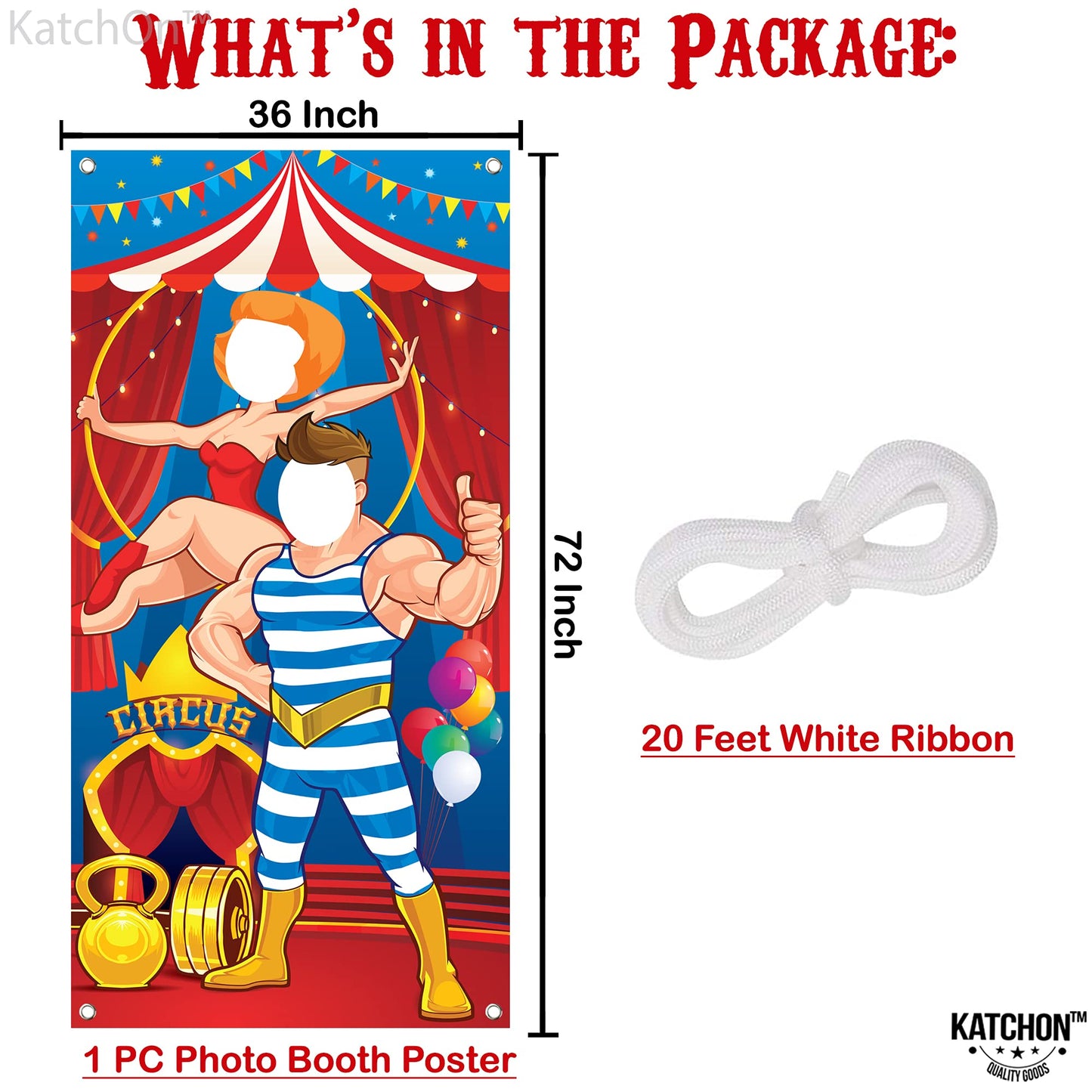 KatchOn, Large Carnival Photo Booth Backdrop - 72x36 Inch | Carnival Decorations | Carnival Photo Door Banner for Carnival Theme