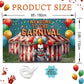 Avezano Halloween Circus Decorations Creepy Carnival Banner 6 x 3.6 ft Scary Circus Halloween Party Backdrop Indoor Outdoor