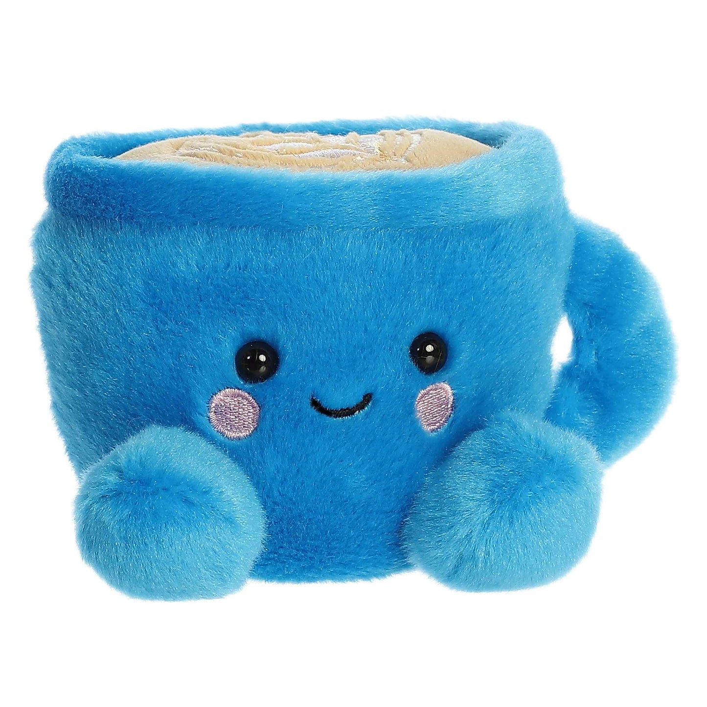 Aurora Adorable Palm Pals Letti Latte Stuffed Animal - Fun Collectible Plush for Kids and mature-themed Collectors - Perfect for Decorating Rooms and Birthday Gifts - Blue 5 Inches