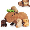 5 In 1 Capybara Plush, 14.2 Inches Capybara Stuffed Animal With Babies Inside Mommy Capybara Plush Pillow With 4 Baby Capybara P