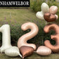 Jonhamwelbor 40 Inch Light Brown Number 3 Balloon Caramel Large Big Jumbo Giant Foil Helium Mylar Number Three Balloon With Hear