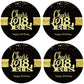 Sumerk 48 Pcs Cheers To 18 Stickers Large Bottle Stickers 18Th Birthday Stickers Card Seals 2 Inches Round Happy Birthday Party