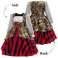 Adreit Girls Pirate Costume Buccaneer Princess Dress Up For Kids With Accessories Halloween Cosplay Party Outfit