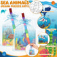 Fullhawl 12 Sets Sea Animal Puzzles Summer Color Your Own Puzzles DIY Ocean Jigsaw Crafts with 12 Stackable Crayons and 12 Bags for Ocean Theme Gifts Birthday Party Supplies(12  Sea)
